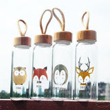 Animal Collection Bamboo Lid Glass Bottle (Porcupine)
