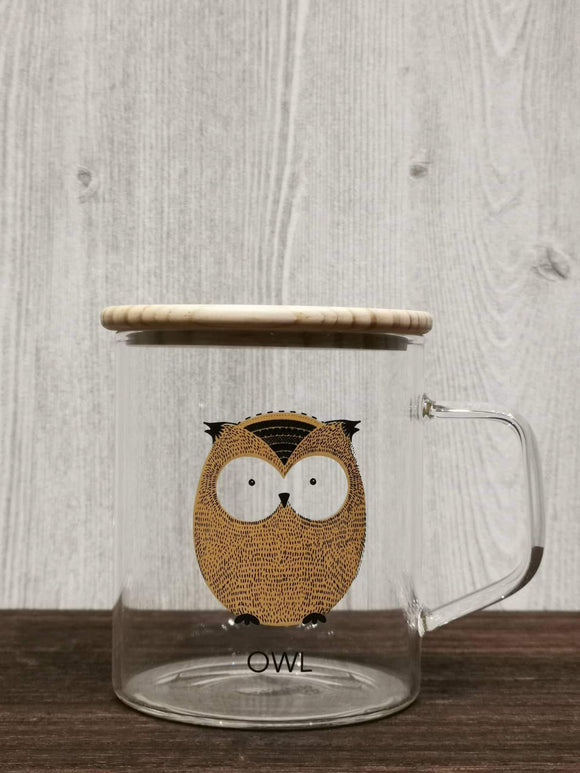 Animal Collection Glass Mug (Owl)