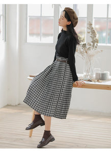 Plaid Long Skirt